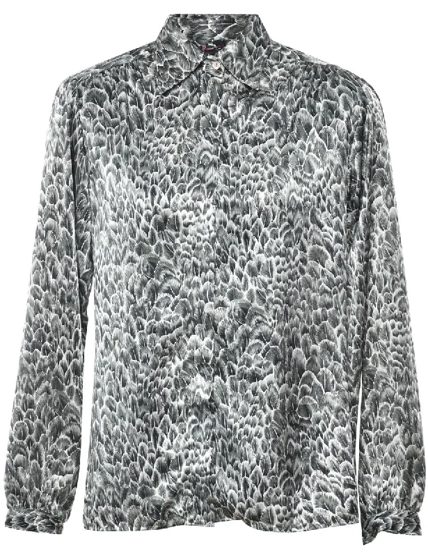 Long Sleeved Blouse - M Flowy Bohemian Blouse