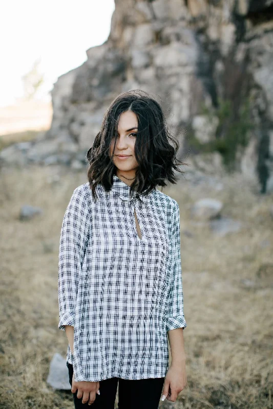 Peter Pan Collared Blouse Boho Printed Blouse