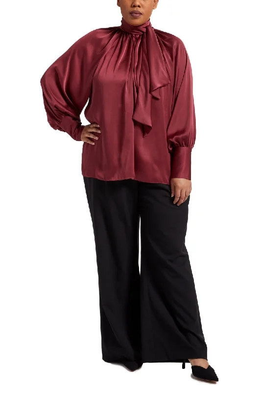 Roxy Tie Neck Blouse Peter Pan Blouse