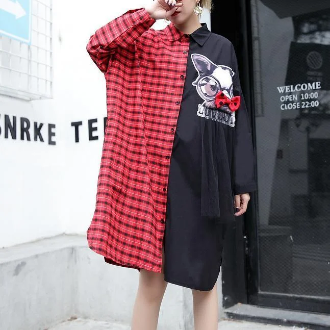 fine red plaid cotton pullover Loose fitting cotton maxi t shirts Fine side open patchwork cotton blouses Flowy Bohemian Blouse fine red plaid cotton pullover Loose fitting cotton maxi t shirts Fine side open patchwork cotton blouses Flowy Bohemian Blouse