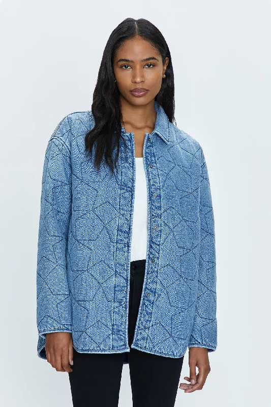 Alyssa Quilted Shacket - Marmont Star Playful Puff Blouse