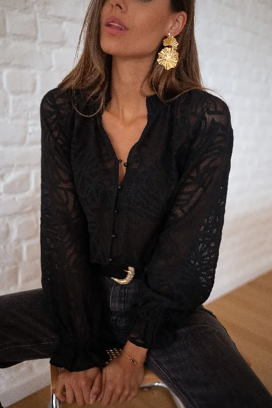 Black Salima Blouse Soft Modal Blouse