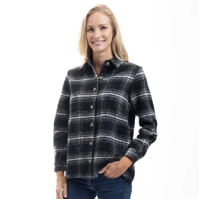 Urban Plaid Shacket Elegant Peplum Blouse