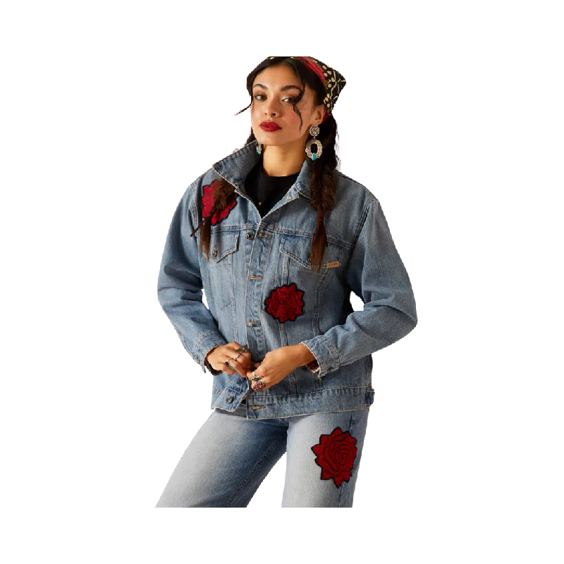 Ariat Women's Rodeo Quincy Trucker Anaheim Jacket Satin Fabric Silk Fabric Chiffon Fabric Ariat Women's Rodeo Quincy Trucker Anaheim Jacket Satin Fabric Silk Fabric Chiffon Fabric