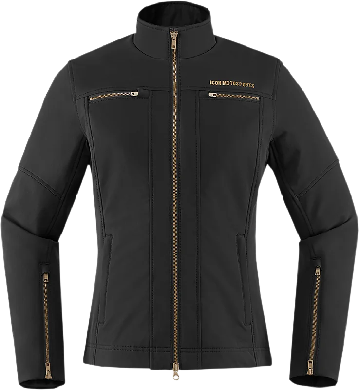 ICON Women's Hella2™ Jacket - Black - Large 2822-1267 Zip Front Button Front Snap Front ICON Women's Hella2™ Jacket - Black - Large 2822-1267 Zip Front Button Front Snap Front