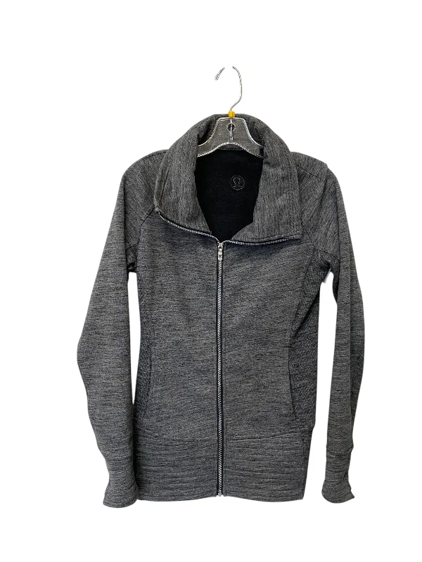 Athletic Jacket By Lululemon In Grey, Size: 8 Faux Fur Jacket Real Fur Jacket Shearling Jacket Athletic Jacket By Lululemon In Grey, Size: 8 Faux Fur Jacket Real Fur Jacket Shearling Jacket