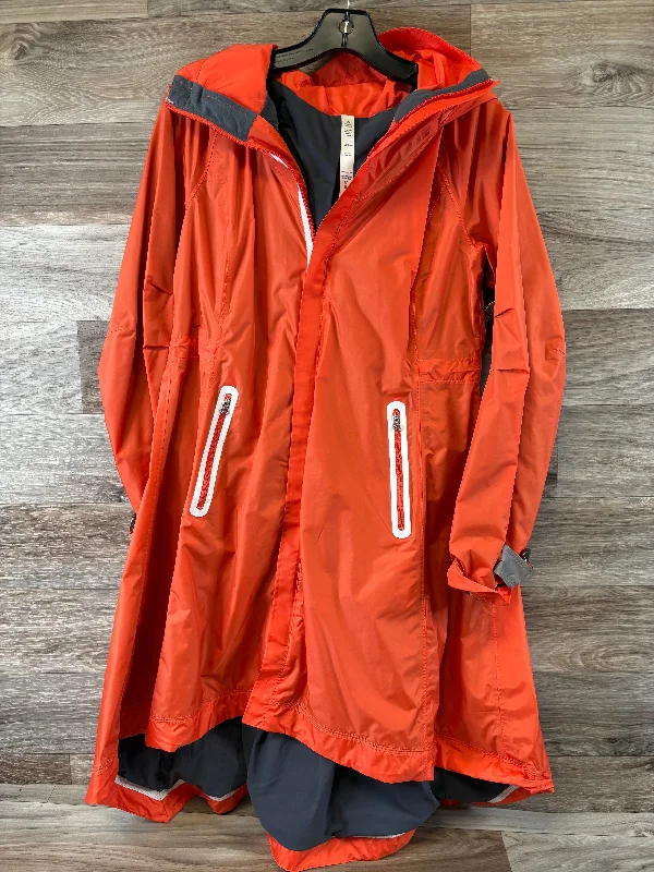 Athletic Jacket By Lululemon In Orange, Size: S Ribbed Jacket Pleated Jacket Ruffled Jacket Athletic Jacket By Lululemon In Orange, Size: S Ribbed Jacket Pleated Jacket Ruffled Jacket
