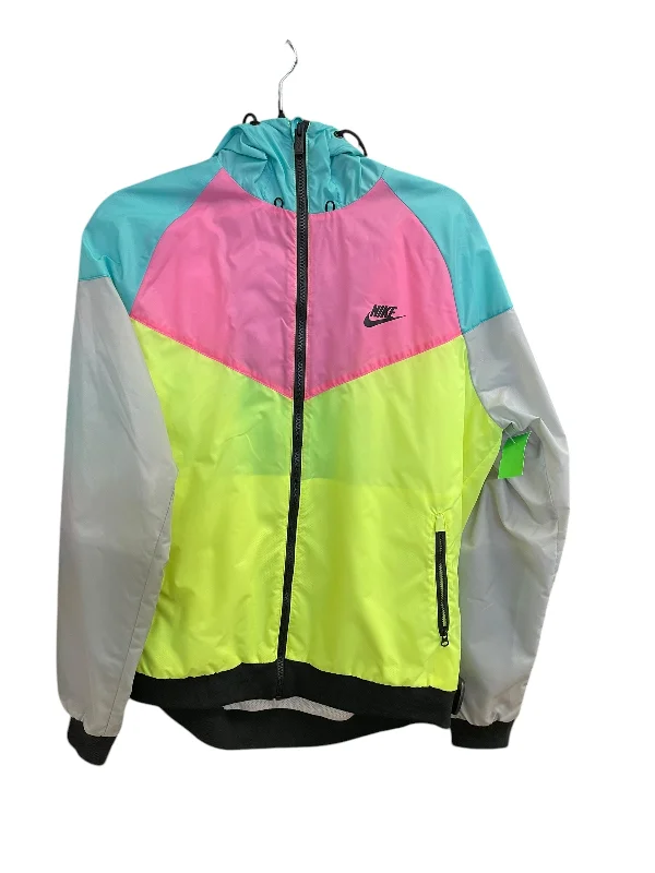 Athletic Jacket By Nike Apparel In Grey, Size: L Bomber Jacket Anorak Windbreaker