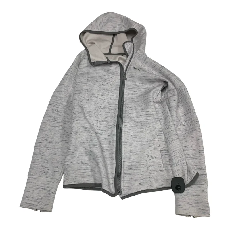 Athletic Jacket By Puma In Pink, Size: Sp Zip Front Button Front Snap Front