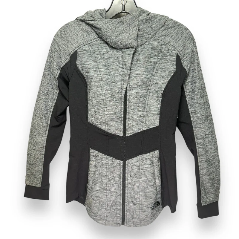 Athletic Jacket By The North Face In Grey, Size: Xs Zip Front Button Front Snap Front Athletic Jacket By The North Face In Grey, Size: Xs Zip Front Button Front Snap Front