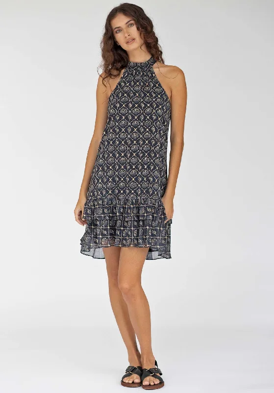 Atlantica Shell Mini Dress Chic Tropical Mini Dress