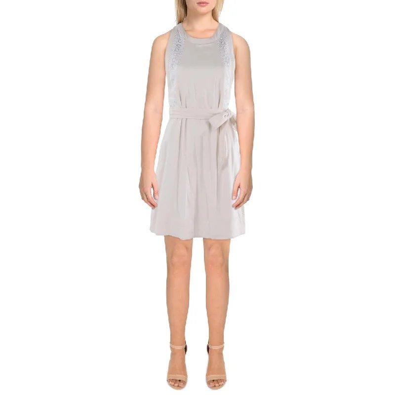 BCBGeneration Womens Crochet Trim Short Mini Dress Comfortable Off-Shoulder Mini Dress BCBGeneration Womens Crochet Trim Short Mini Dress Comfortable Off-Shoulder Mini Dress