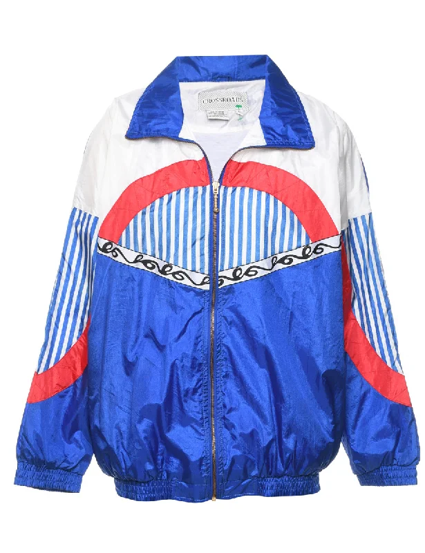 Black, White & Red Patterned Nylon Jacket - L Toggled Jacket Drawstring Jacket Belted Jacket Black, White & Red Patterned Nylon Jacket - L Toggled Jacket Drawstring Jacket Belted Jacket
