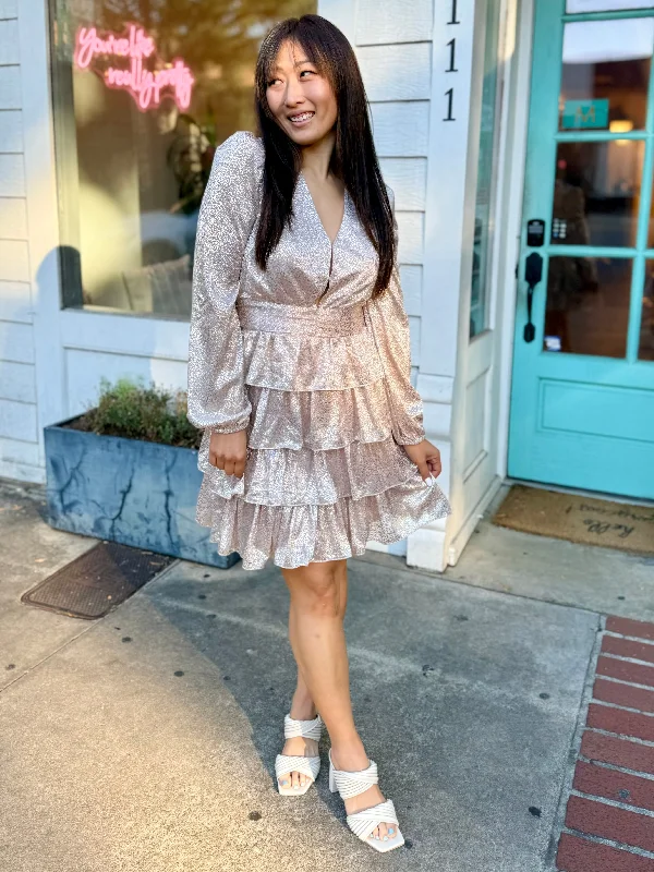 Blushing Elegance Tiered Mini Dress Stylish Sweetheart Neck Mini Dress