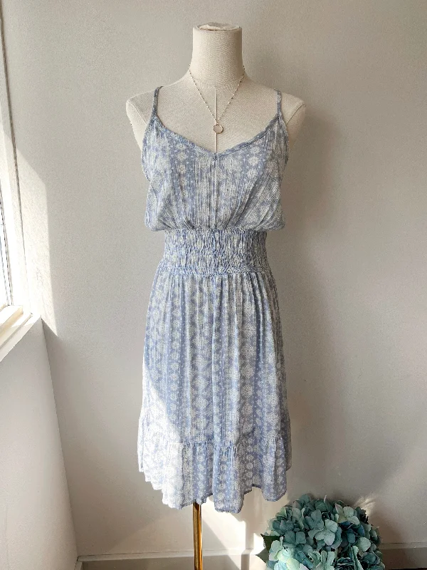 Ditsy Smocked Mini Dress (FINAL SALE) Trendy Off-Shoulder Dress Mini
