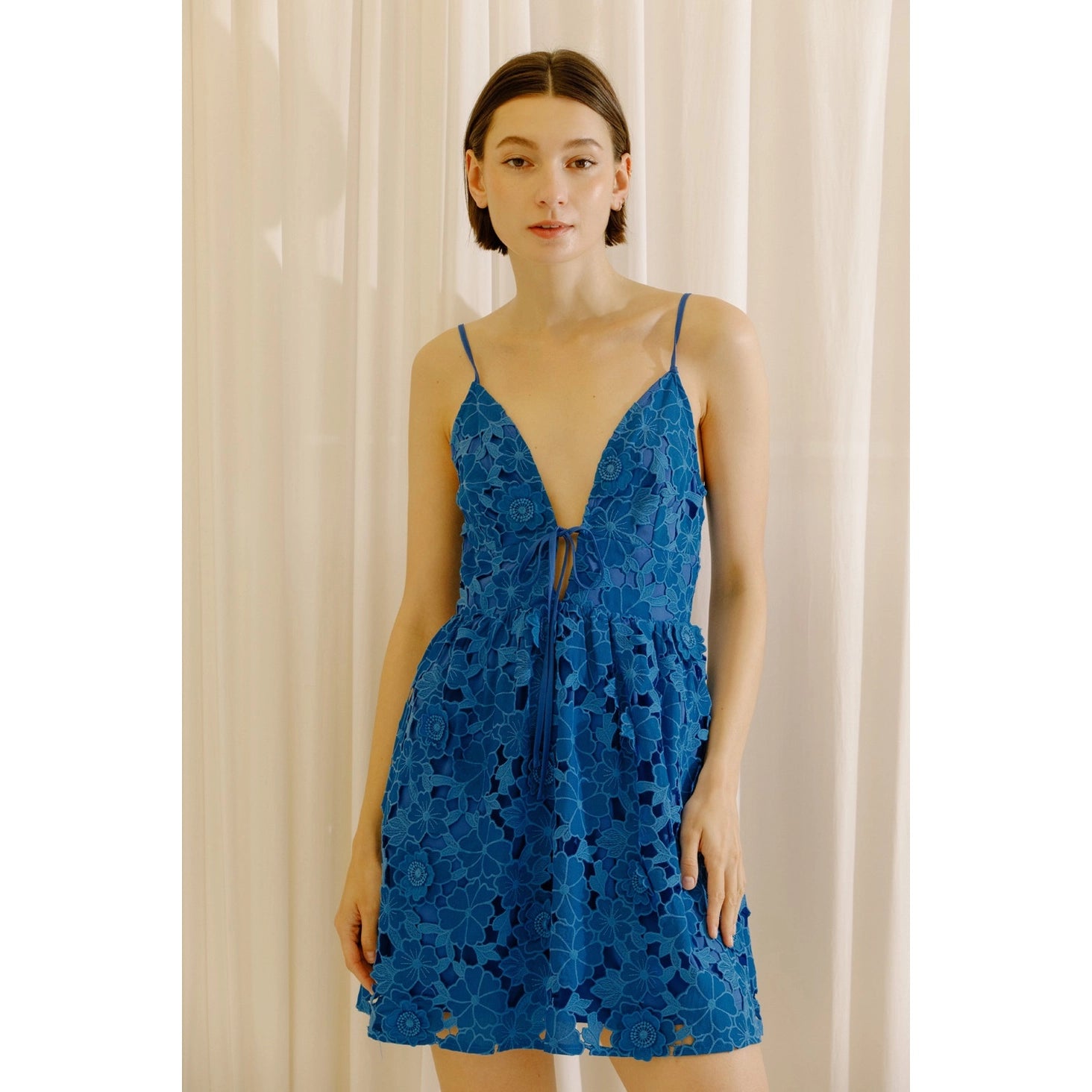 Ellie Floral Eyelet Mini Dress- FINAL SALE ITEM Cozy Sweater Mini Dress