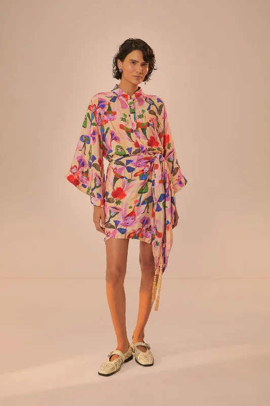 Sand Fairies Mini Dress Elegant Silk Mini Dress