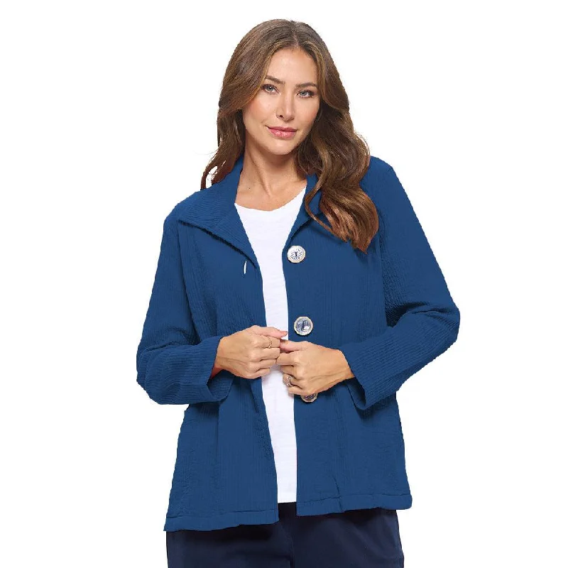 Focus Fashion Cotton Cord Jacket in Slate Blue - ST-408-SLT Fleece Jacket Down Jacket Feather Jacket Focus Fashion Cotton Cord Jacket in Slate Blue - ST-408-SLT Fleece Jacket Down Jacket Feather Jacket
