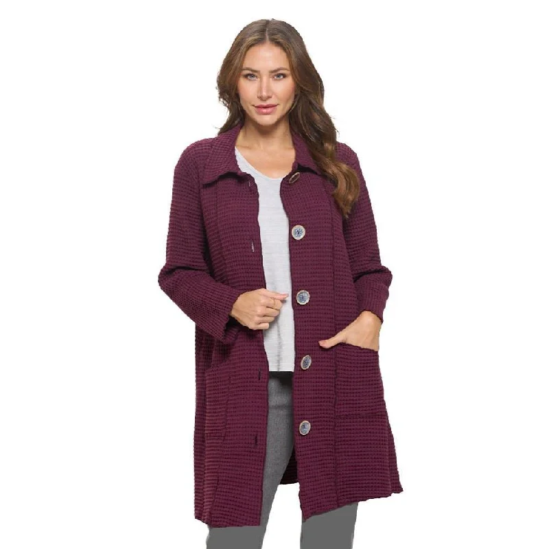 Focus Long Button Up Waffle Jacket in Purple- BW-201-PPL - Size XL Only! Herringbone Jacket Checkered Jacket Solid Jacket Focus Long Button Up Waffle Jacket in Purple- BW-201-PPL - Size XL Only! Herringbone Jacket Checkered Jacket Solid Jacket