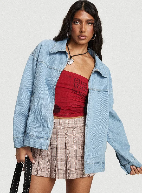 Goldsmith Denim Bomber Jacket Light Wash Oversized Jacket Tailored Jacket Straight Jacket Goldsmith Denim Bomber Jacket Light Wash Oversized Jacket Tailored Jacket Straight Jacket