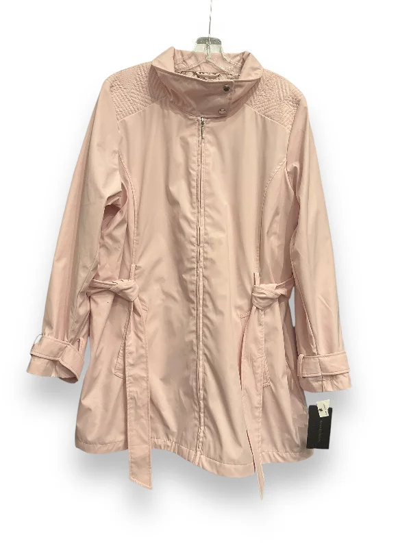 Jacket Windbreaker By Weatherproof In Pink, Size: 2x Chenille Fabric Brocade Fabric Lace Fabric Jacket Windbreaker By Weatherproof In Pink, Size: 2x Chenille Fabric Brocade Fabric Lace Fabric