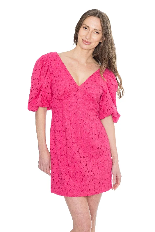 Jayne Broderie Mini Dress Cozy Knit Mini Dress