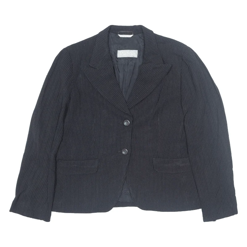 MAX MARA Womens Blazer Jacket Black Striped M Chenille Fabric Brocade Fabric Lace Fabric MAX MARA Womens Blazer Jacket Black Striped M Chenille Fabric Brocade Fabric Lace Fabric