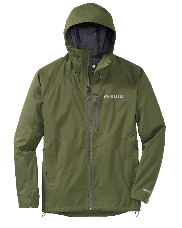 Northridge Rain Jacket | Olive Wool Fabric Cashmere Fabric Tweed Fabric