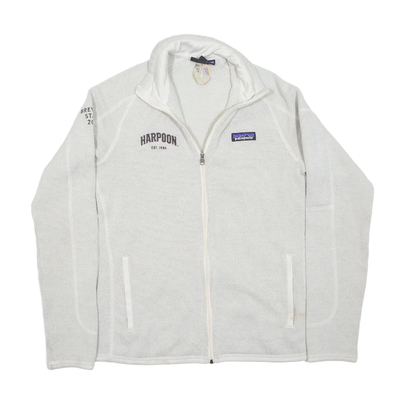 PATAGONIA Fleece Jacket Beige Womens S Hoodie Zip-Up Jacket Button-Up Jacket