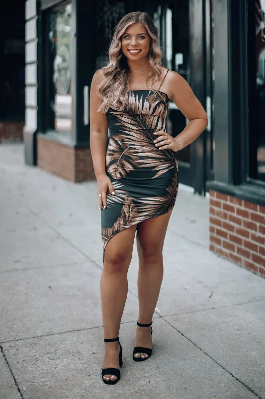 Bonita Palms Mini Dress FINAL SALE Cozy Jersey Mini Dress