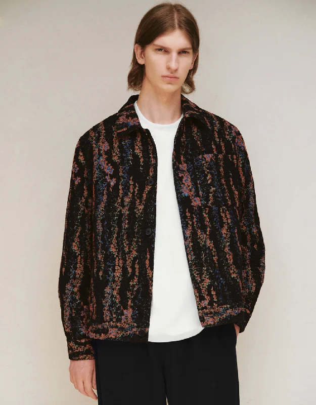 Straight Printed Jacket Satin Fabric Silk Fabric Chiffon Fabric