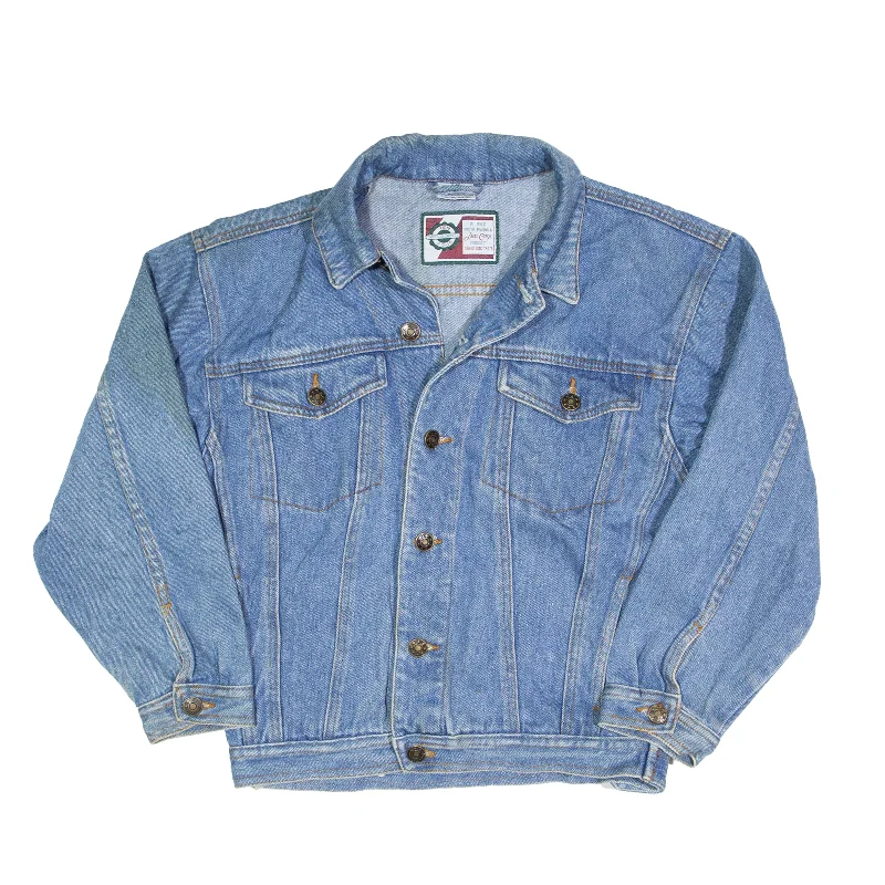 TEN FOUR Jacket Blue Denim Womens M Anorak Shell Jacket Lightweight Jacket