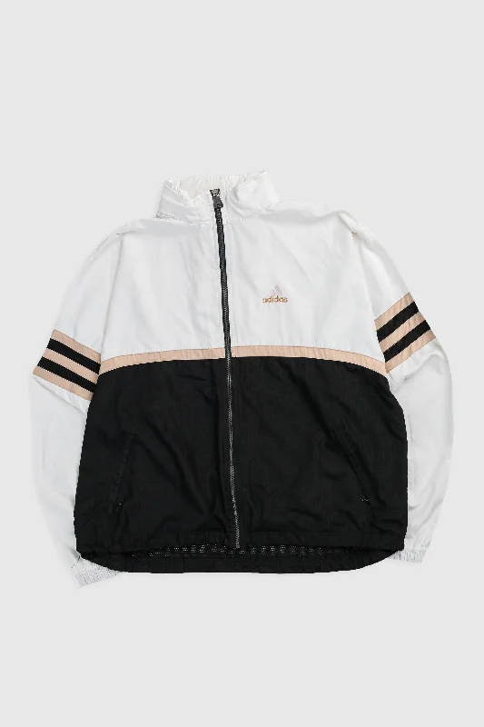 Vintage Adidas Windbreaker Jacket - XL Denim Fabric Leather Fabric Suede Fabric