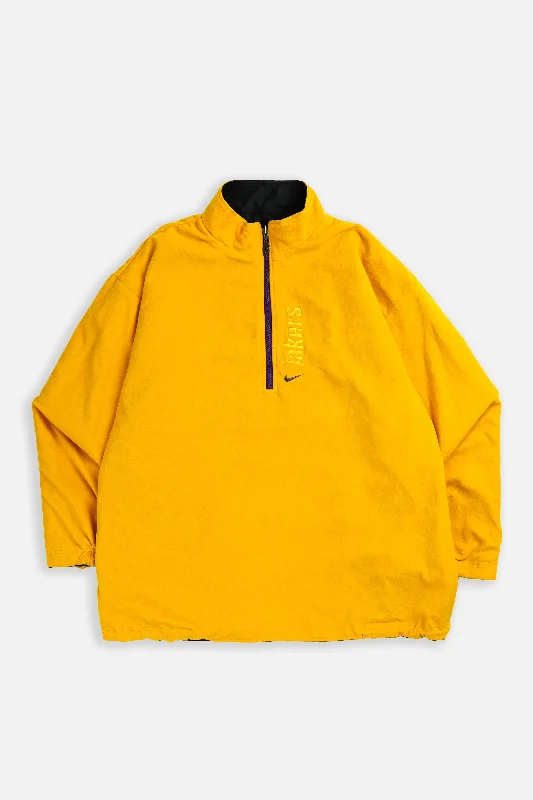 Vintage Nike LA Lakers NBA Reversible Jacket - XXL Nylon Fabric Polyester Fabric Spandex Fabric Vintage Nike LA Lakers NBA Reversible Jacket - XXL Nylon Fabric Polyester Fabric Spandex Fabric