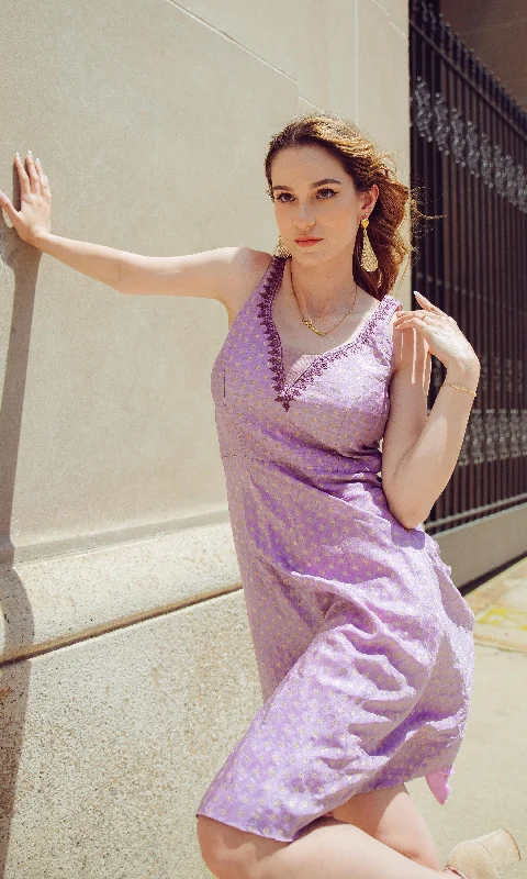 Viorel Purple Mini Dress Classic Shift Mini Dress