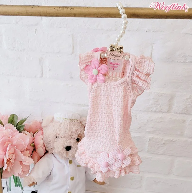 Wooflink Cotton Candy Summer Mini Dress - Pink Fashionable Button-Front Mini Dress