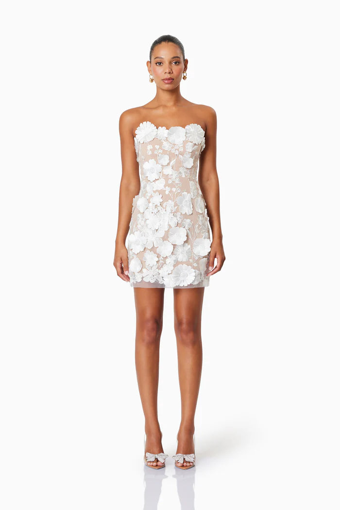 ARABELLA STRAPLESS MINI DRESS Cozy Wraparound Mini Dress