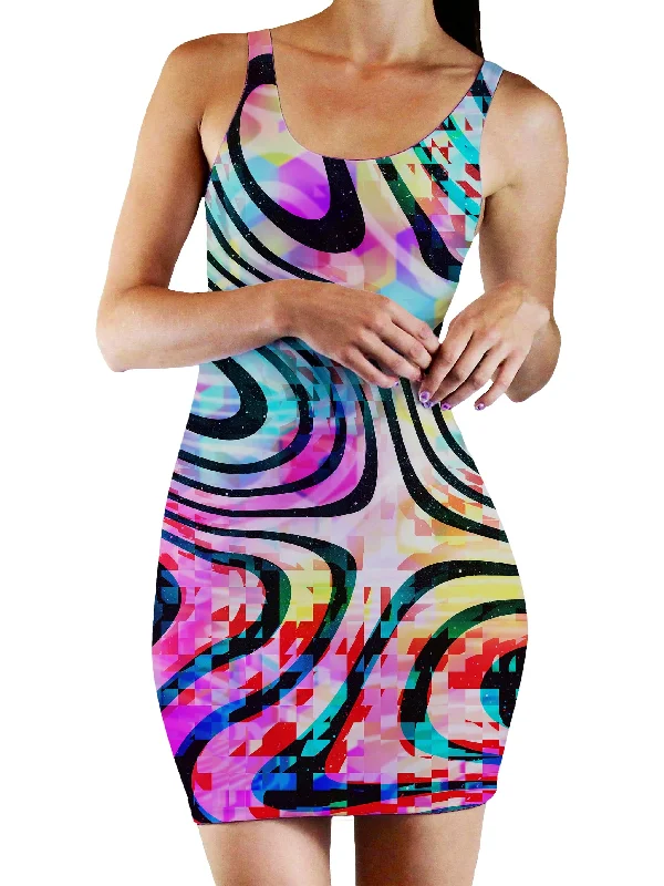 Psytrance Bodycon Mini Dress Classic Solid Mini Dress