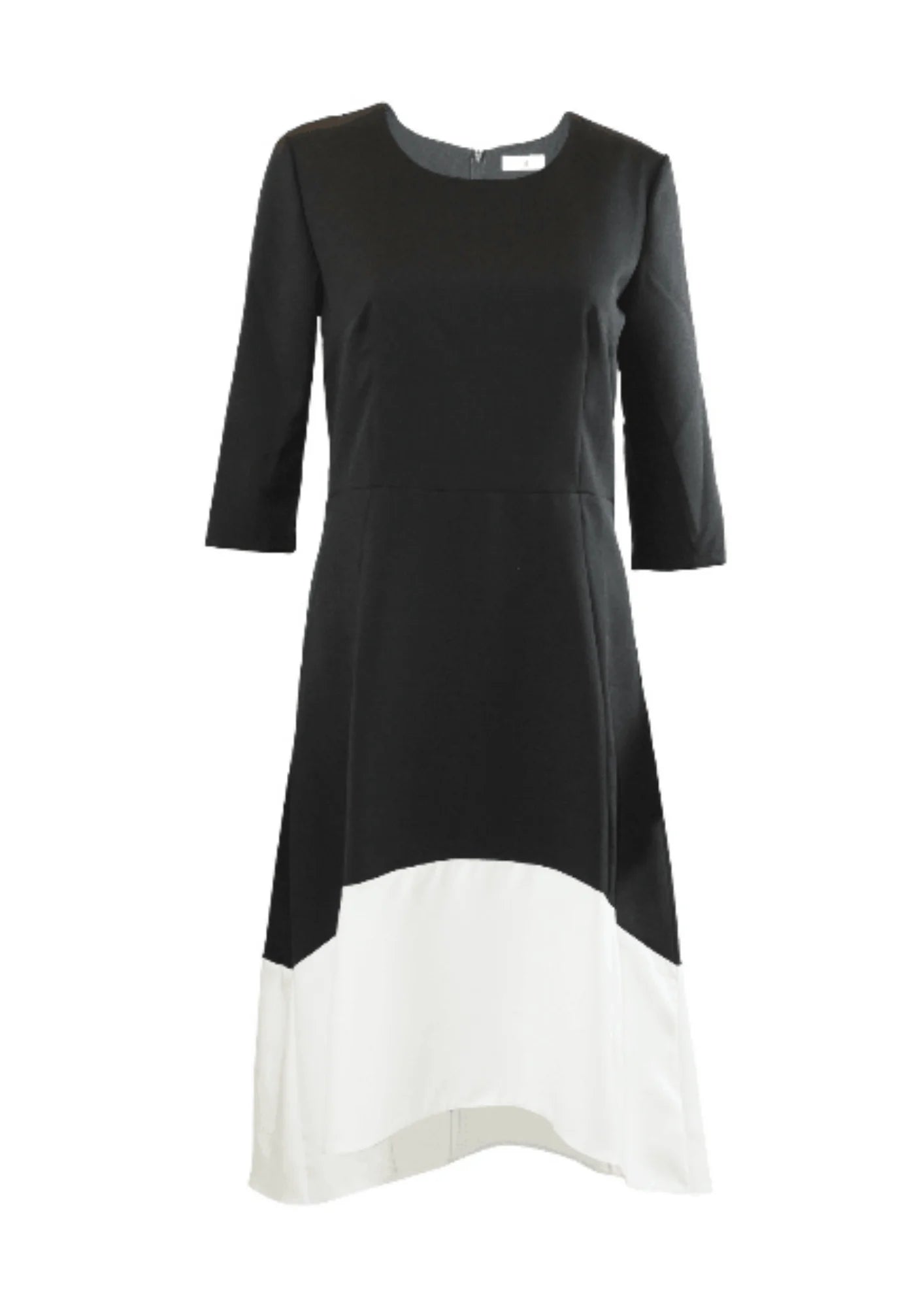 BLACK & WHITE ASYMMETRIC DRESS