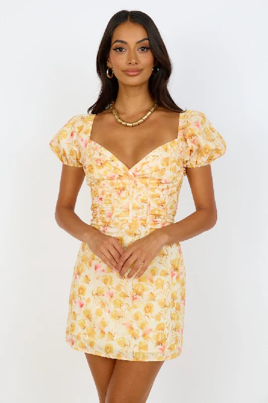 April Dreams Dress Yellow