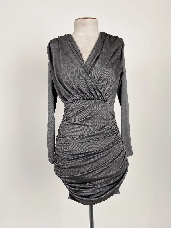 Boohoo | Grey Cocktail Dress | Size 8
