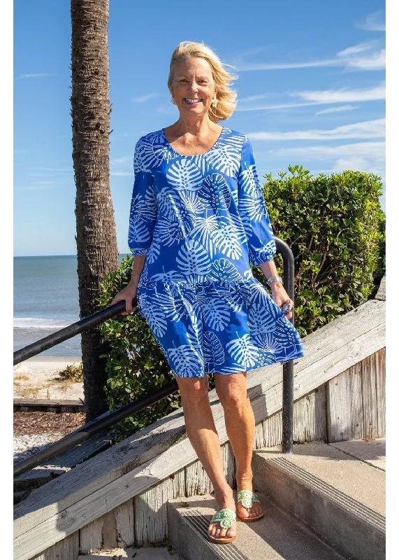 Bridget Dress - 2 Blue Resort Palm