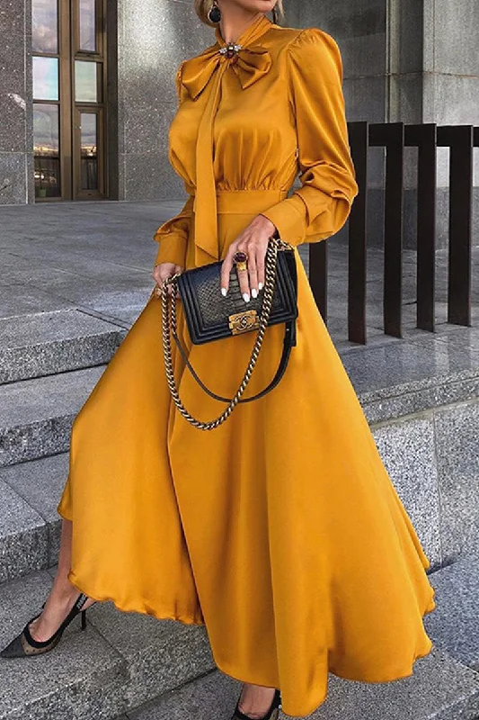 Fashion Elegant Solid O Neck Evening Dresses