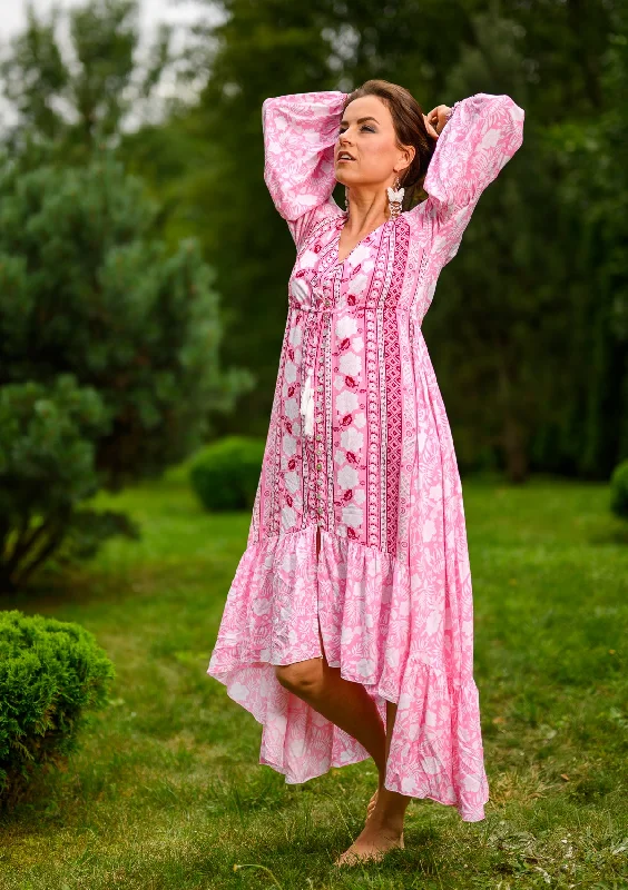 Francesca Pink Wit Dress