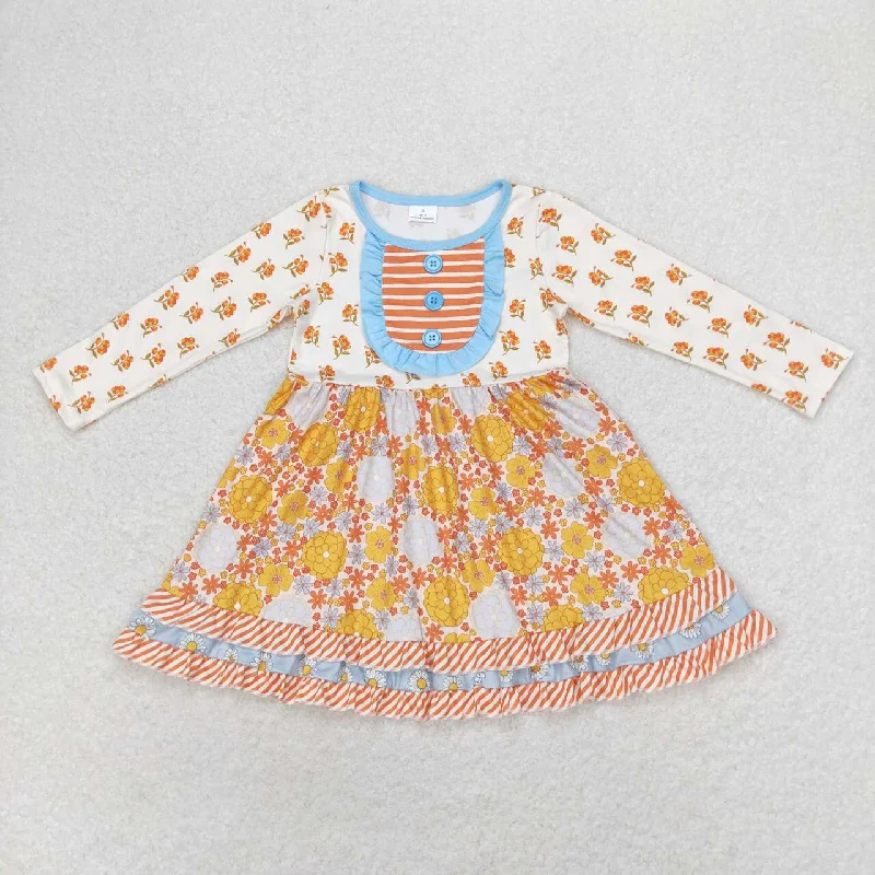 GLD0531  toddler girl clothes flower baby girl  winter  dress