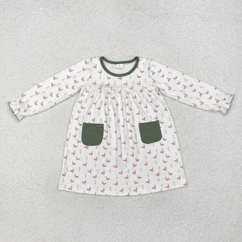 GLD0717  toddler girl clothes mallard girl winter dress