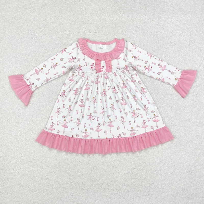 GLD0720    toddler girl clothes ballet girl winter dress