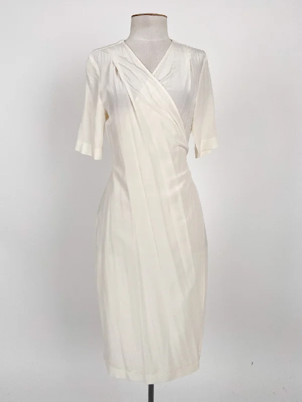 Juliette Hogan | White Cocktail/Workwear Dress | Size 8