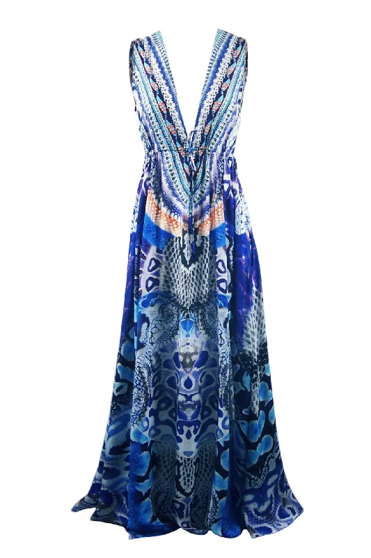 Python Print Long Blue Formal Dresses
