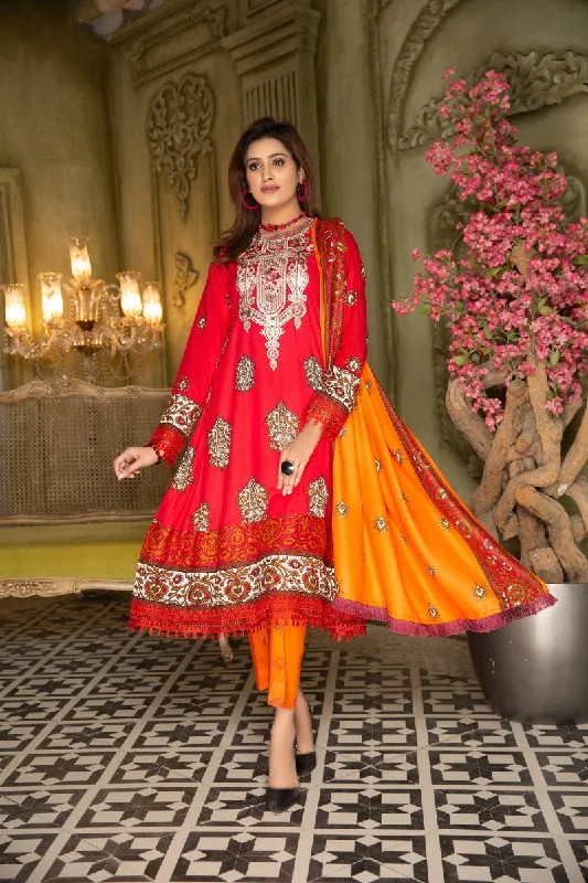 Winter Ready to Wear 3 Pcs Embroidered Dress by Aleezay 09